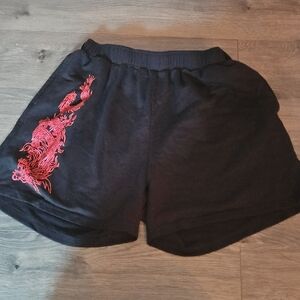 SHEIN Black and Red Athletic Shorts